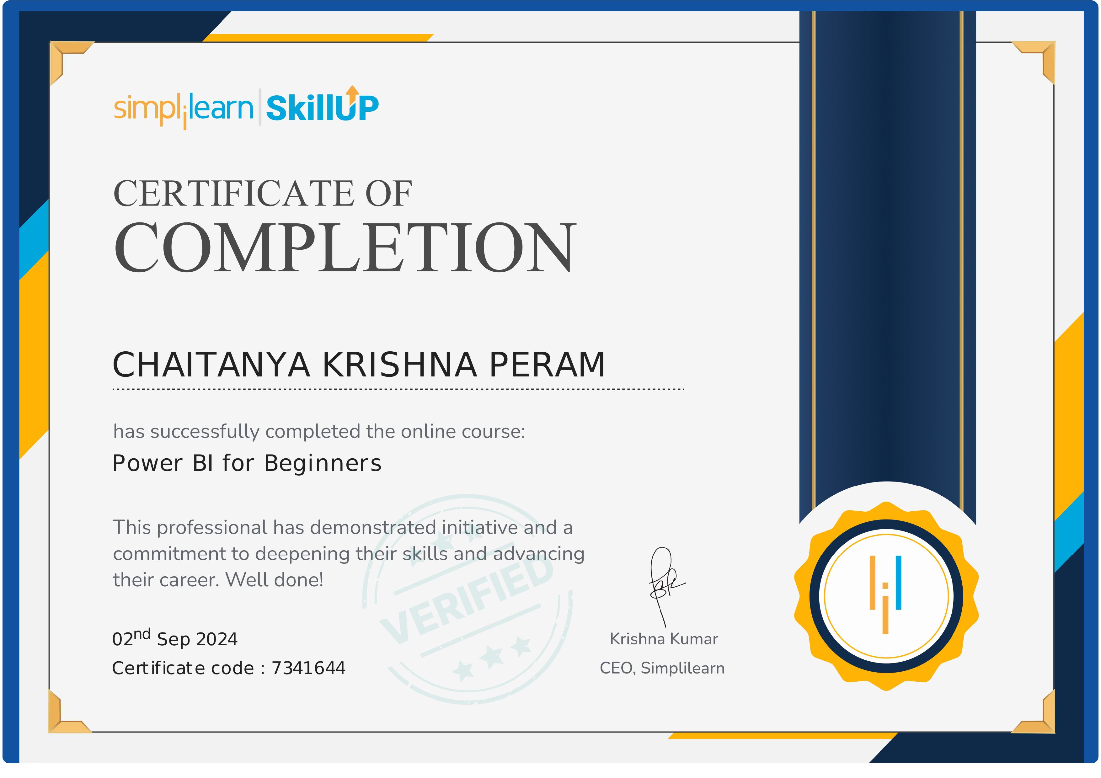Power BI Certificate