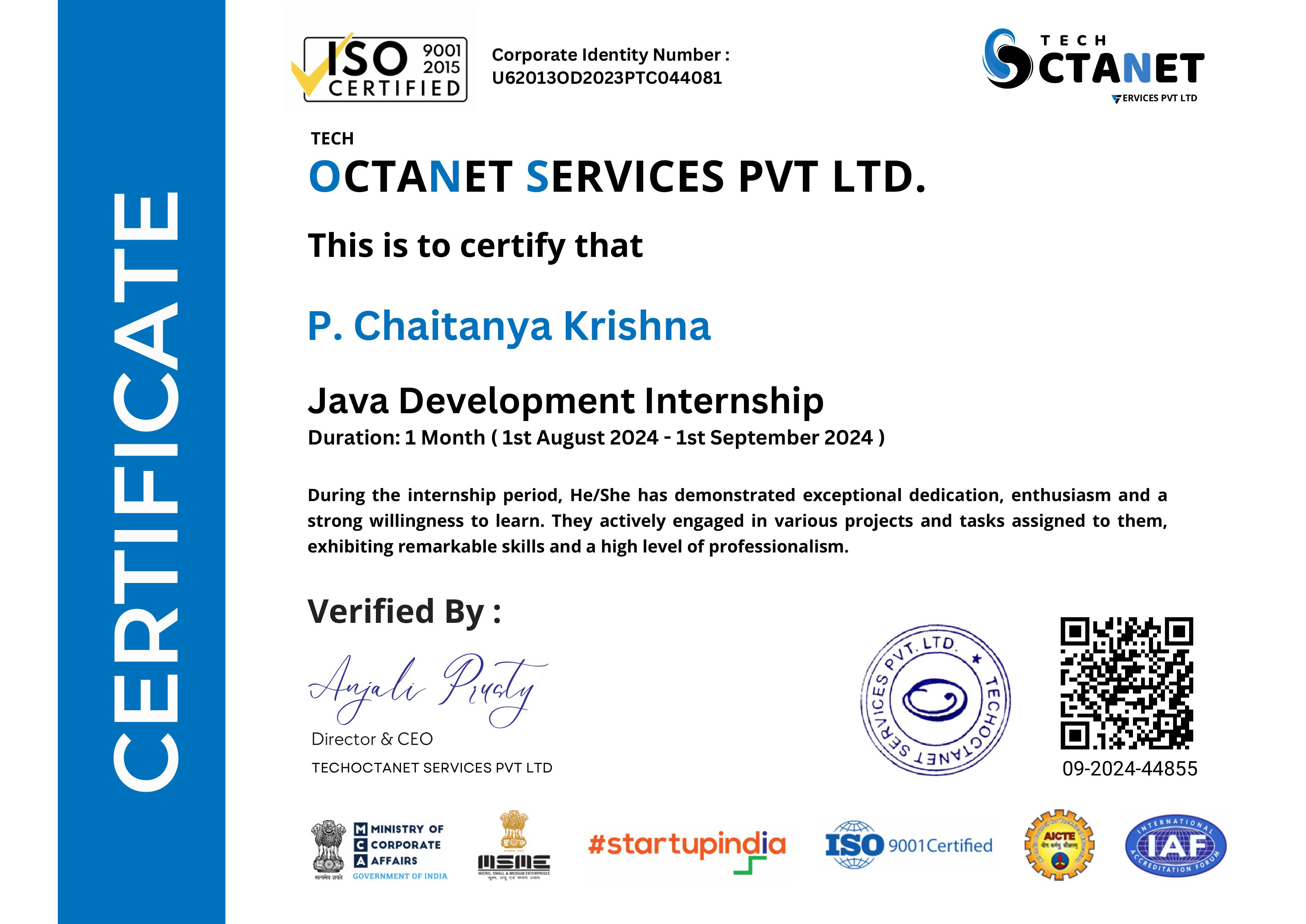 Chaitanya Krishna Peram | Software Developer